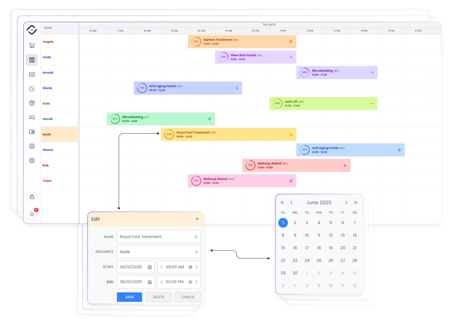 Appointment management & room planning