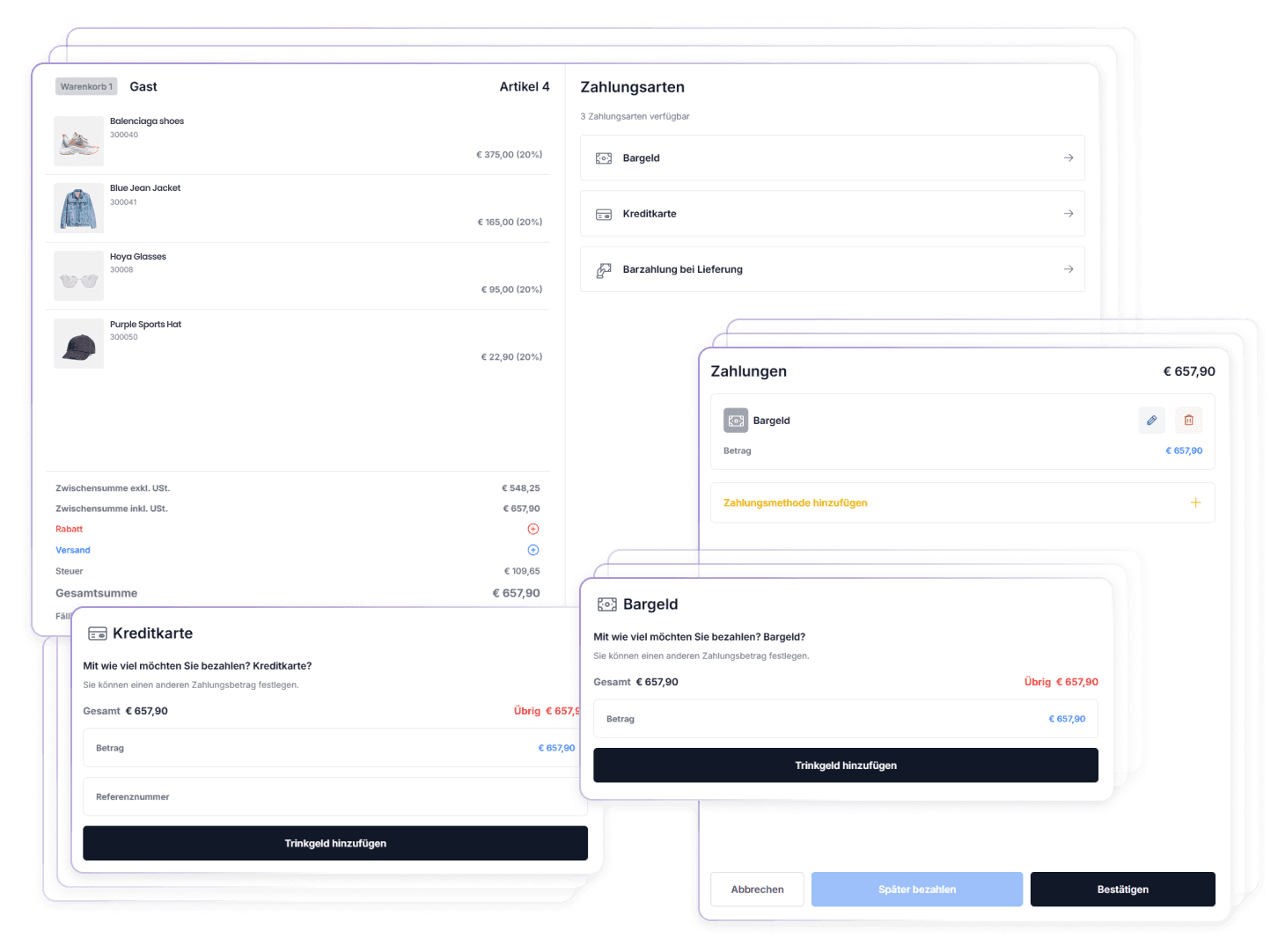 Fast checkout processes & flexible payment methods